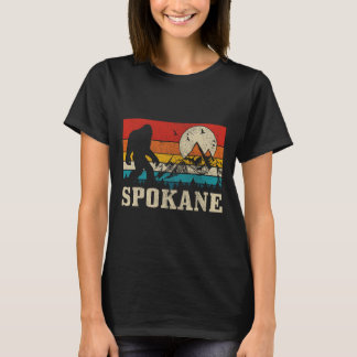 Spokane Washington Bigfoot Vintage Mountain Hunter T-Shirt