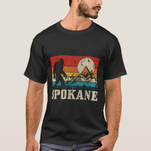 Spokane Washington Bigfoot Vintage Mountain Hunter T-Shirt