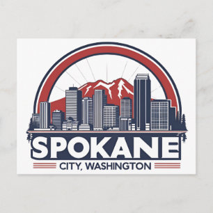 Spokane Washington DC Skyline Postcard