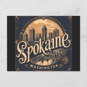 Spokane Washington DC Skyline Postcard