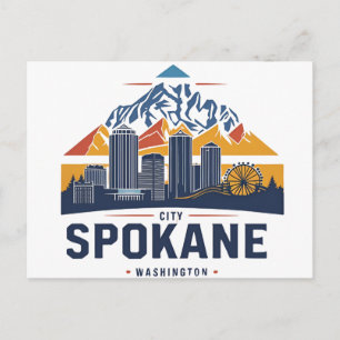 Spokane Washington DC Skyline Postcard
