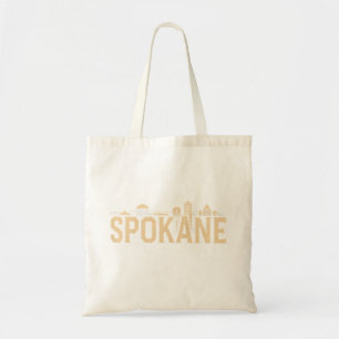 Spokane Washington DC Skyline Tote Bag