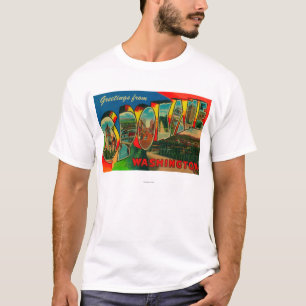 Spokane, Washington - Large Letter Scenes 2 T-Shirt
