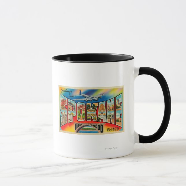 Spokane, Washington - Large Letter Scenes 3 Mug (Right)