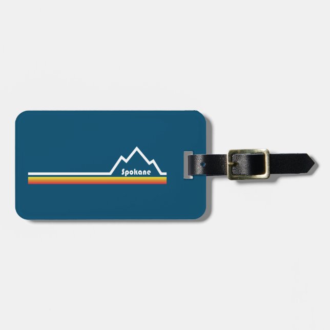 Spokane Washington Luggage Tag (Front Horizontal)