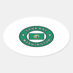 Spokane Washington Oval Sticker
