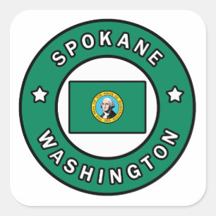 Spokane Washington Square Sticker