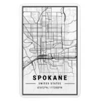 Spokane Washington USA Travel City Map