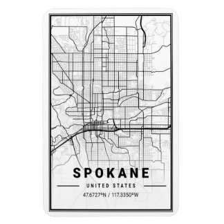 Spokane Washington USA Travel City Map Magnet