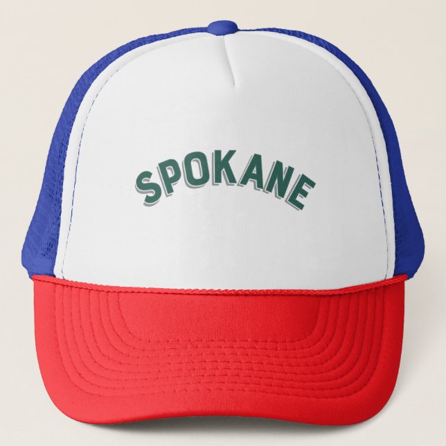 Spokane, Washington Vintage Arch Trucker Hat (Front)