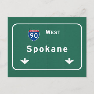 Spokane Washington wa Interstate Highway Freeway : Postcard