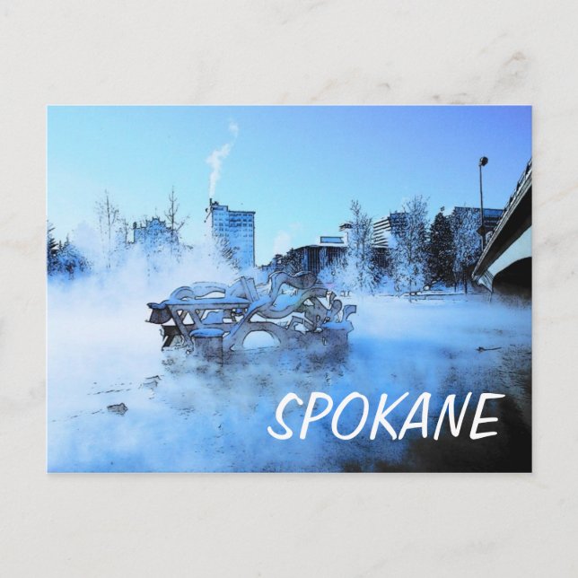 Spokane Winter Postcard - Customised (Front)