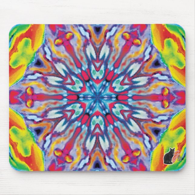 Spokes Kaleidoscope Mouse Pad (Front)
