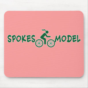 SPOKESMODEL Punny Ladies Cycling Mouse Pad