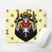 Spoky cowboy with guns Rustic artwork