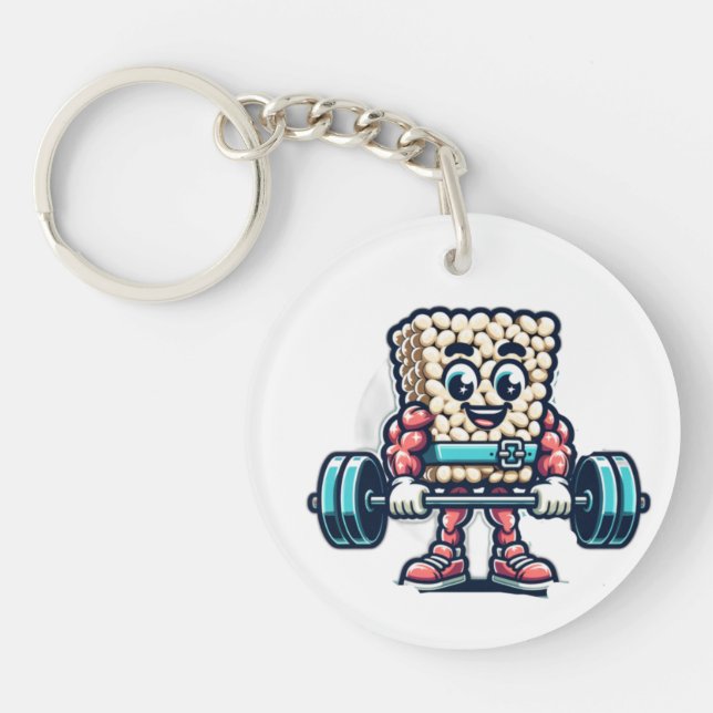 spongbob Lifting Weights Key Ring (Front)