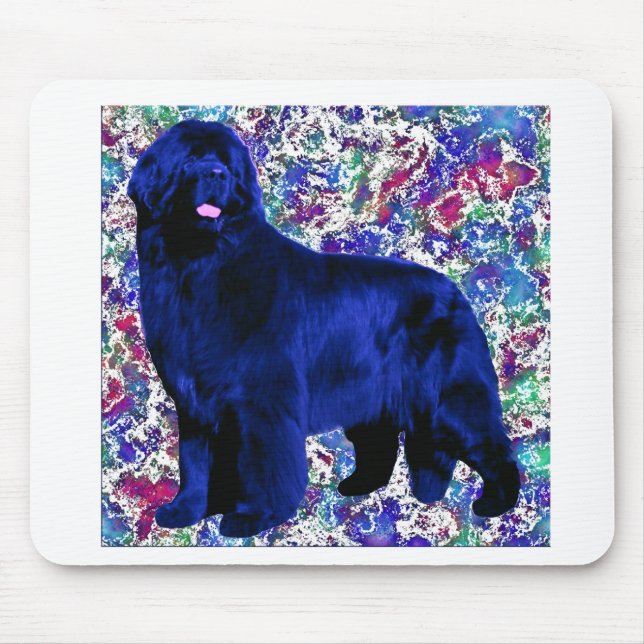 Sponged Blue Newf Mousepad (Front)