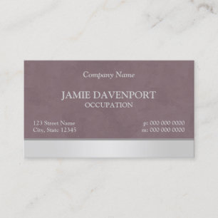 Sponged Burgundy & Silver Business Card