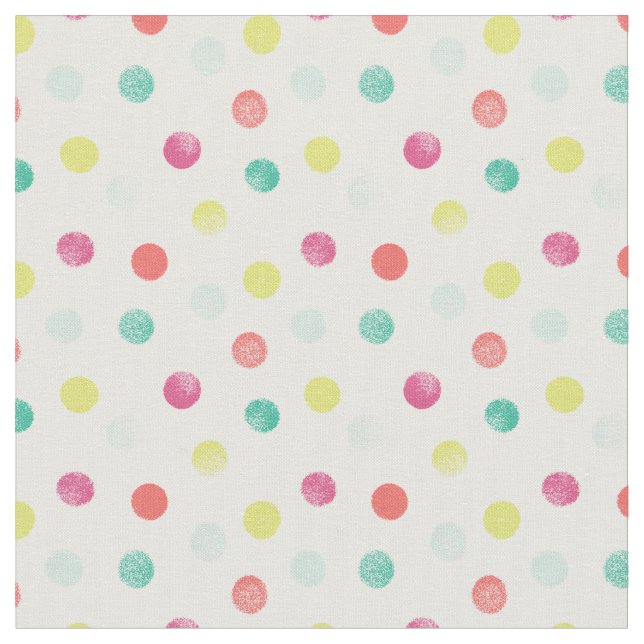 Sponged Dots Patterned Fabric (Brights) (Close Up)