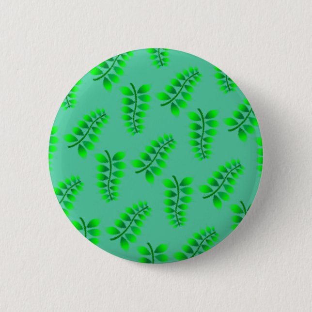 Sponged Foliage Pattern 6 Cm Round Badge (Front)