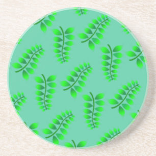Sponged Foliage Pattern Coaster