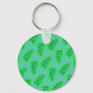 Sponged Foliage Pattern Key Ring