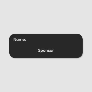 Sponsor Classic Name Tag Magnetic