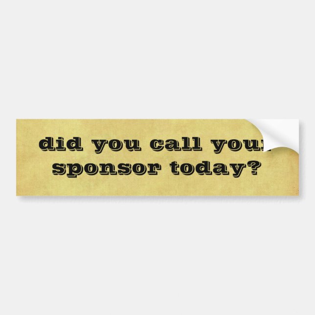 sponsorship bumper sticker (Front)