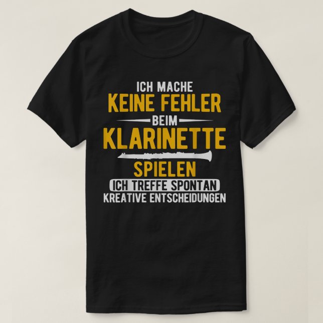 Spontan Creative Decisions Music Clarinet 2881 T-Shirt (Design Front)