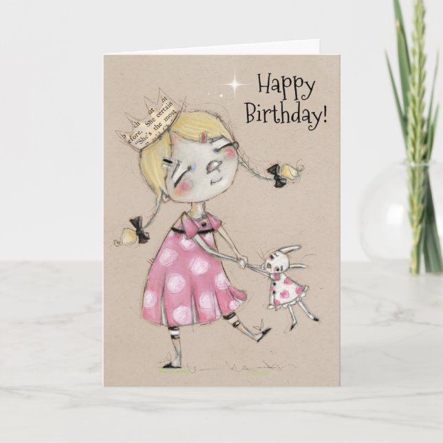 Spontaneous Dancing Folded Birthday Card (Front)