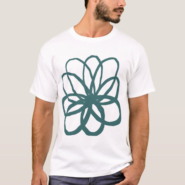 Spontaneous Flower - Moss Green T-Shirt (Front)