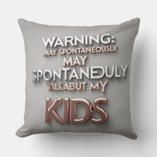 Spontaneous Mum Talk - Funny Metallic Cushion