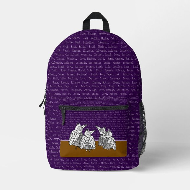 Spontaneous Words Print Cut Sew Bag (Front)