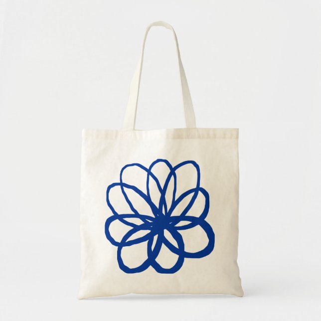 Spontanious Flower - Navy Blue Tote Bag (Front)
