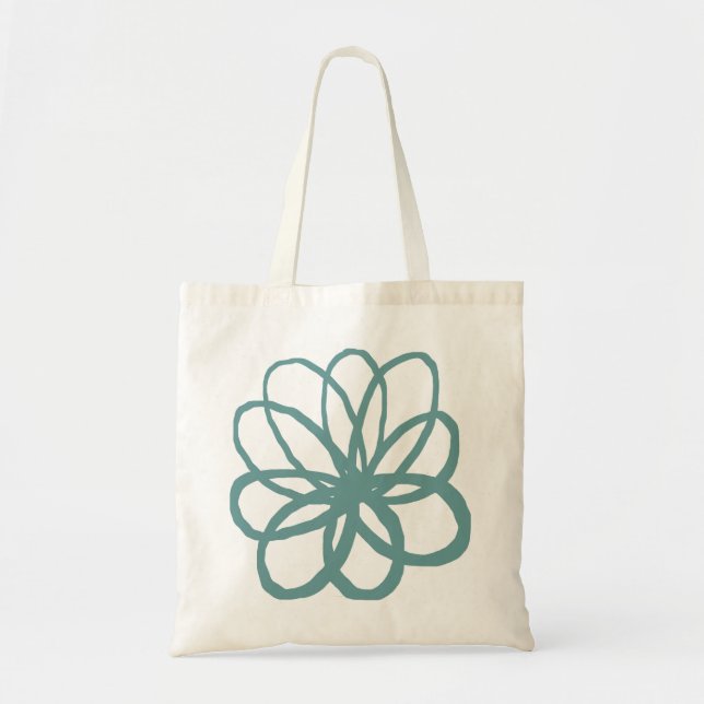 Spontanious Flower - Ocean Green Tote Bag (Front)