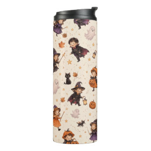 Spooctacular Halloween Birthday Celebration Party Thermal Tumbler