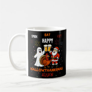 Spook Eat Happy Gift Hallowthanksmas Season Coffee Mug