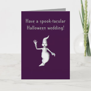 "Spook-tacular Halloween Wedding!" - Ghost Card