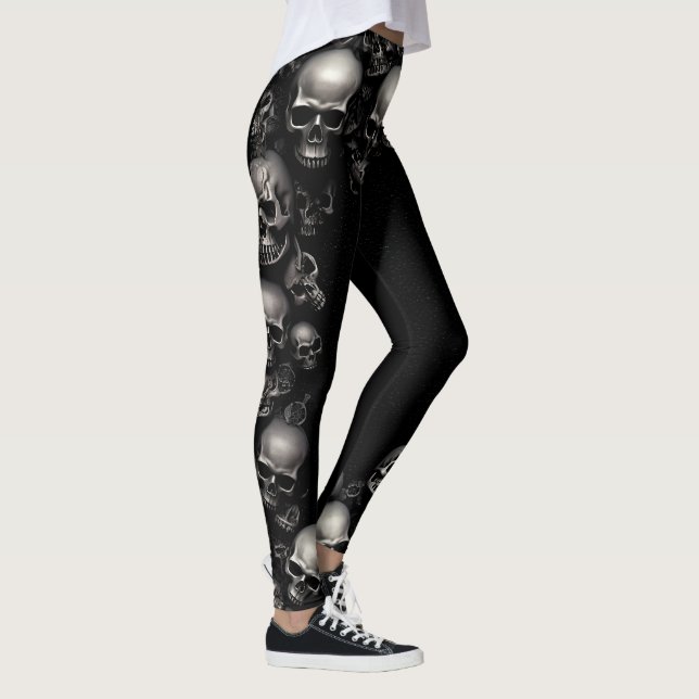 🎃 Spook-tacular Skull Leggings! 🎃 Leggings (Right)