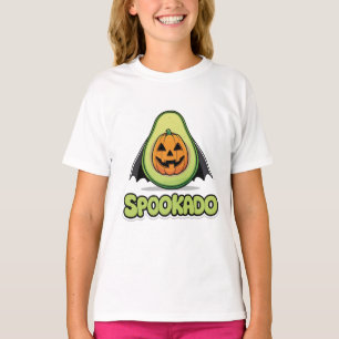 Spookado Cute Halloween Avocado Vampire Pumpkin T-Shirt