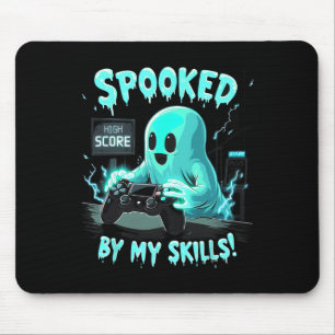 Spooked Cute Ghost Halloween Spooky Season Mouse Pad