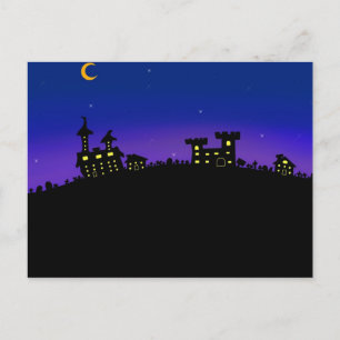 Spooki town postcard
