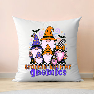 Spookin’ With My Gnomies: Retro Halloween Friends Cushion
