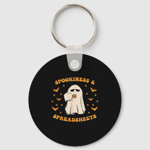 Spookiness And Spreadsheets Halloween Accountant B Key Ring