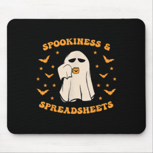 Spookiness And Spreadsheets Halloween Accountant B Mouse Pad