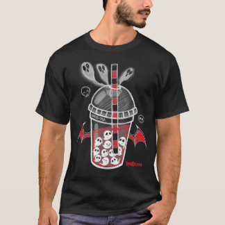 Spookscene GhosTea Spooky Boba Emo Goth Alt Red T-Shirt