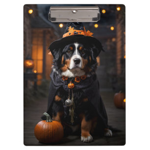 Spooktacular Bernese Dog: A Halloween Howl-o-Ween Clipboard