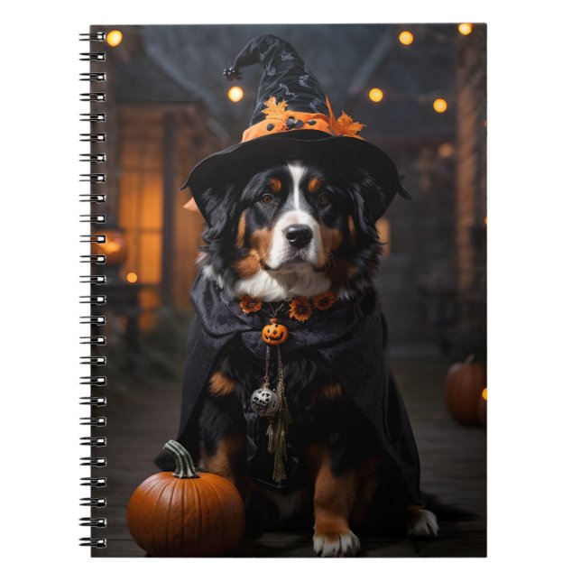 Spooktacular Bernese Dog: A Halloween Howl-o-Ween Notebook (Front)