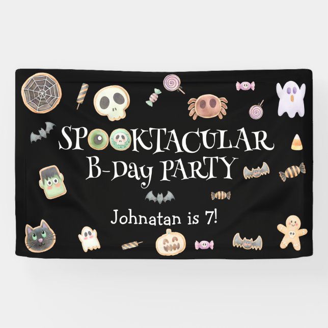 Spooktacular birthday kids party banner (Horizontal)