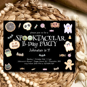 Spooktacular birthday kids party invitation